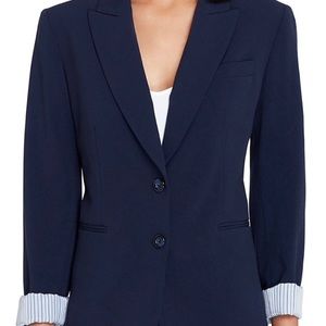 TAHARI petite navy Arthur S Levine suit jacket